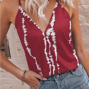 Cute red and white tank